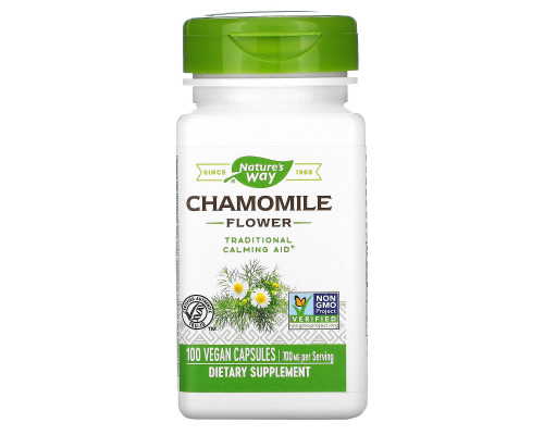Nature's Way, Chamomile Flower, 350 mg, 100 Vegetarian Capsules Nature's Way, Chamomile Flower, 350 mg, 100 Vegetarian Capsules