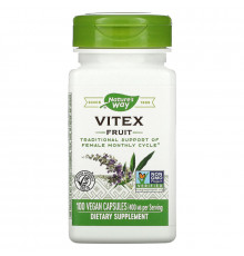 Nature's Way, Vitex Fruit, 400 mg, 100 Vegetarian Capsules