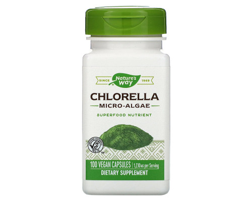 Nature's Way, Chlorella, Micro-Algae, 410 mg, 100 Vegetarian Capsules Nature's Way, Chlorella, Micro-Algae, 410 mg, 100 Vegetarian Capsules