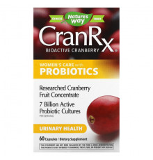 Пребиотики и пробиотики Nature's Way, CranRx, уход для женщин с пробиотиками, 60 капсул