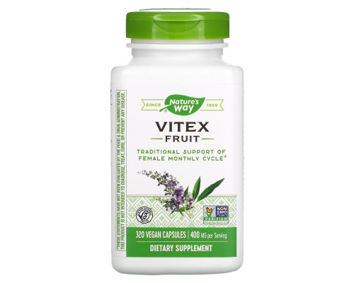Nature's Way, Vitex Fruit, 400 mg, 320 Vetegarian Capsules Nature's Way, Vitex Fruit, 400 mg, 320 Vetegarian Capsules