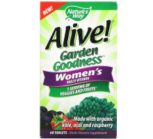 Nature's Way, Alive! Garden Goodness Women's Multivitamin, 60 Tablets