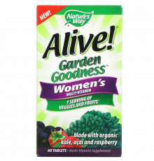 Nature's Way, Alive! Garden Goodness Women's Multivitamin, 60 Tablets