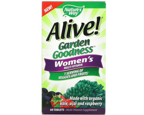 Nature's Way, Alive! Garden Goodness Women's Multivitamin, 60 Tablets Nature's Way, Alive! Garden Goodness Women's Multivitamin, 60 Tablets