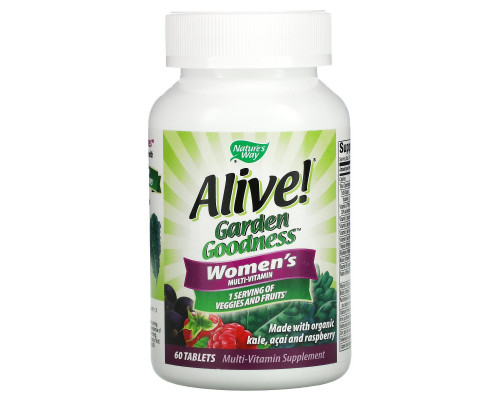 Nature's Way, Alive! Garden Goodness Women's Multivitamin, 60 Tablets Nature's Way, Alive! Garden Goodness Women's Multivitamin, 60 Tablets