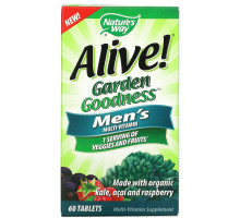 Nature's Way, Alive! Garden Goodness Men's Multivitamin, 60 Tablets
