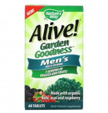Nature's Way, Alive! Garden Goodness Men's Multivitamin, 60 Tablets