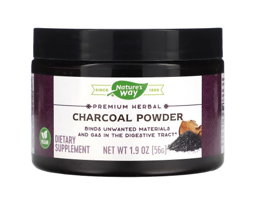 Nature's Way, Premium Herbal, Charcoal Powder, 1.9 oz (56 g) Nature's Way, Premium Herbal, Charcoal Powder, 1.9 oz (56 g)