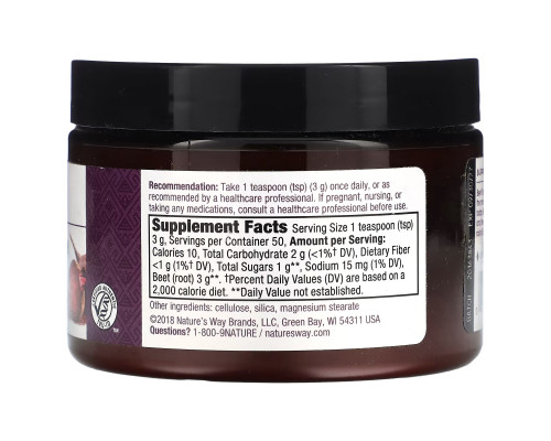 Nature's Way, Premium Herbal, Beet Root Powder, 5 oz (150 g) Nature's Way, Premium Herbal, Beet Root Powder, 5 oz (150 g)