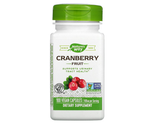 Nature's Way, Cranberry Fruit, 465 mg, 100 Vegetarian Capsules Nature's Way, Cranberry Fruit, 465 mg, 100 Vegetarian Capsules