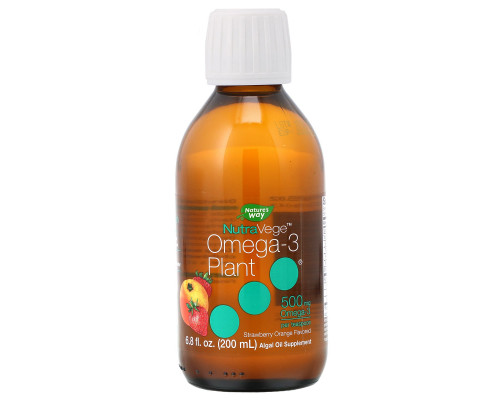 Ascenta, NutraVege, Omega-3 Plant, Strawberry Orange Flavored, 500 mg, 6.8 fl oz (200 ml) Ascenta, NutraVege, Omega-3 Plant, Strawberry Orange Flavored, 500 mg, 6.8 fl oz (200 ml)