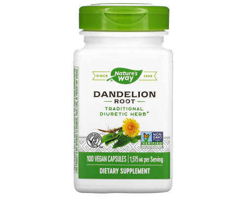 Nature's Way, Dandelion Root, 525 mg, 100 Vegetarian Capsules Nature's Way, Dandelion Root, 525 mg, 100 Vegetarian Capsules