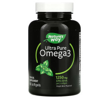 Nature's Way, Ultra Pure Omega3, Fresh Mint, 625 mg, 60 Softgels
