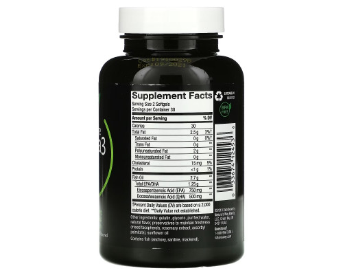 Nature's Way, Ultra Pure Omega3, Fresh Mint, 625 mg, 60 Softgels Nature's Way, Ultra Pure Omega3, Fresh Mint, 625 mg, 60 Softgels