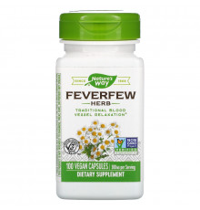 Nature's Way, Feverfew Herb, 380 mg, 100 Vegan Capsules