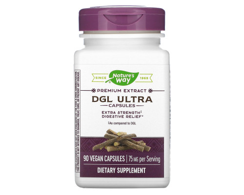 Nature's Way, DGL Ultra, 75 mg, 90 Vegan Capsules Nature's Way, DGL Ultra, 75 mg, 90 Vegan Capsules