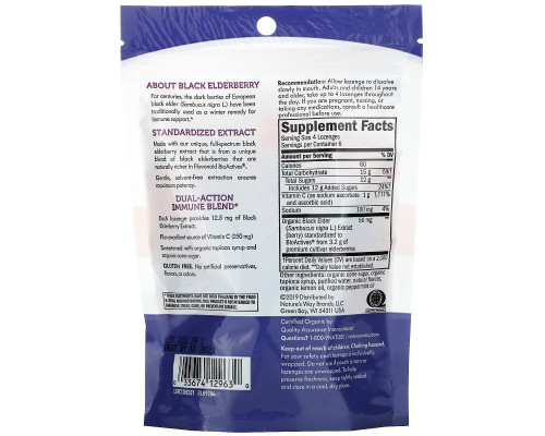 Nature's Way, Sambucus Elderberry, Vitamin C Lozenges, Tropical Flavored, 24 Lozenges Nature's Way, Sambucus Elderberry, Vitamin C Lozenges, Tropical Flavored, 24 Lozenges