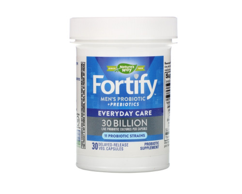 Nature's Way, Fortify Men's 30 Billion Probiotic, 30 Vegetarian Capsules