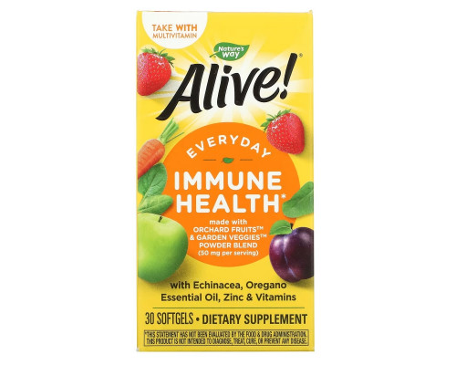 Nature's Way, Alive! Immune Health, 30 Softgels Nature's Way, Alive! Immune Health, 30 Softgels