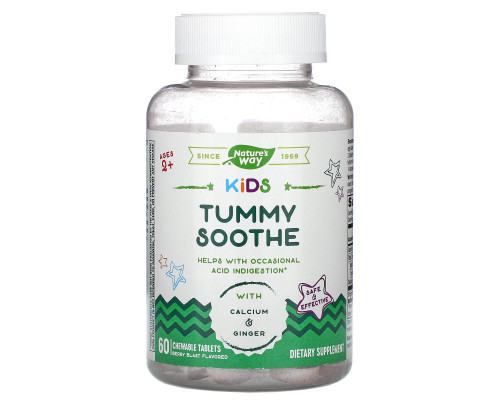 Nature's Way, Kids, Tummy Soothe, Ages 2+, Berry Blast, 60 Chewable Tablets Nature's Way, Kids, Tummy Soothe, Ages 2+, Berry Blast, 60 Chewable Tablets