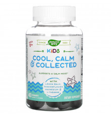Nature's Way, Kids, Cool, Calm & Collected, Ages 8 +, Grape , 40 Gummies