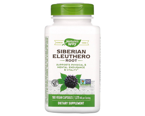 Nature's Way, Siberian Eleuthero, 425 mg, 180 Vegetarian Capsules Nature's Way, Siberian Eleuthero, 425 mg, 180 Vegetarian Capsules