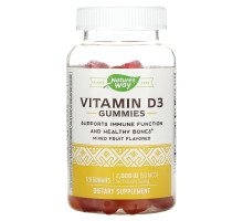 Nature's Way, Vitamin D3 Gummies, Mixed Fruit, 50 mcg (2,000 IU), 120 Gummies
