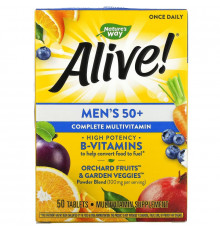 Nature's Way, Alive! Men's 50+ Complete Multivitamin, 50 Tablets
