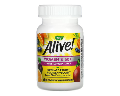 Nature's Way, Alive! Women's 50+ Complete Multivitamin, 50 Tablets Nature's Way, Alive! Women's 50+ Complete Multivitamin, 50 Tablets