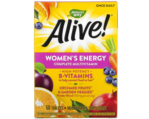 Nature's Way, Alive! Women's Energy Complete Multivitamin, 50 Tablets Nature's Way, Alive! Women's Energy Complete Multivitamin, 50 Tablets