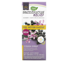 Nature's Way, Sambucus Relief, Cough Syrup, For Kids, Ages 1+, Elderberry, 4 fl oz (120 ml)