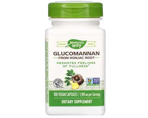 Nature's Way, Glucomannan from Konjac Root, 665 mg, 100 Vegetarian Capsules Nature's Way, Glucomannan from Konjac Root, 665 mg, 100 Vegetarian Capsules