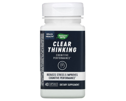 Nature's Way, Brain Health, Clear Thinking, 40 Capsules Nature's Way, Brain Health, Clear Thinking, 40 Capsules