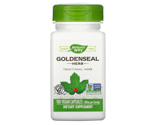 Nature's Way, Goldenseal Herb, 400 mg, 100 Vegetarian Capsules Nature's Way, Goldenseal Herb, 400 mg, 100 Vegetarian Capsules