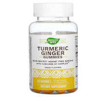 Nature's Way, Turmeric Ginger Gummies, Mango, 130 mg, 60 Gummies