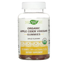 Nature's Way, Organic Apple Cider Vinegar Gummies, Apple, 250 mg, 60 Gummies