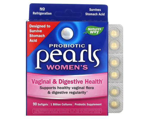 Nature's Way, Probiotic Pearls Women's, Vaginal & Digestive Health , 90 Softgels Nature's Way, Probiotic Pearls Women's, Vaginal & Digestive Health , 90 Softgels