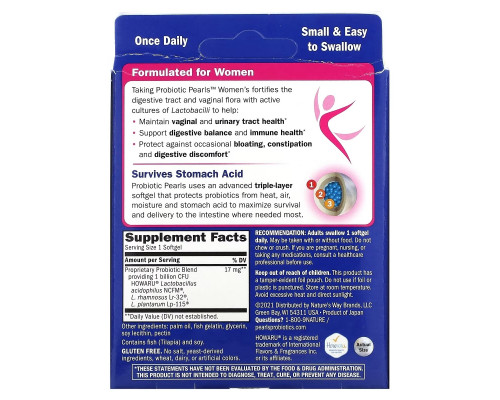 Nature's Way, Probiotic Pearls Women's, Vaginal & Digestive Health , 90 Softgels Nature's Way, Probiotic Pearls Women's, Vaginal & Digestive Health , 90 Softgels
