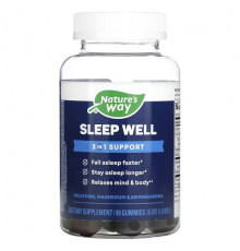 Для здорового сна Nature's Way, Sleep Well, ягодный, 90 жевательных таблеток