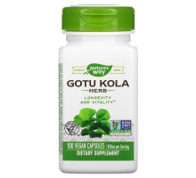 Nature's Way, Готу кола, трава, 475 мг, 100 вегетарианских капсул