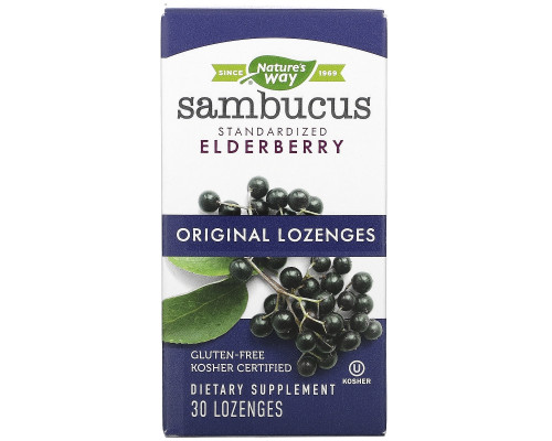 Nature's Way, Original Sambucus, Elderberry, Standardized , 30 Lozenges Nature's Way, Original Sambucus, Elderberry, Standardized , 30 Lozenges
