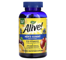 Nature's Way, Alive! Men's Gummy Multivitamin, Delicious Fruit Flavors, 150 Gummies