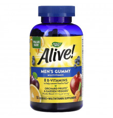 Nature's Way, Alive! Men's Gummy Multivitamin, Delicious Fruit Flavors, 150 Gummies