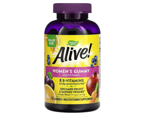 Nature's Way, Alive! Women's Gummy Multivitamin, Mixed Berry, 150 Gummies Nature's Way, Alive! Women's Gummy Multivitamin, Mixed Berry, 150 Gummies