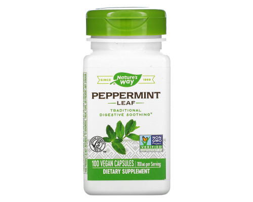 Nature's Way, Peppermint Leaf, 350 mg , 100 Vegetarian Capsules Nature's Way, Peppermint Leaf, 350 mg , 100 Vegetarian Capsules