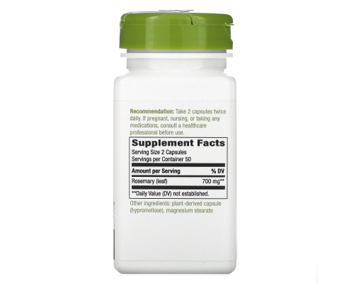 Nature's Way, Rosemary Leaf , 350 mg, 100 Vegetarian Capsules