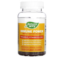 Nature's Way, Immune Power, Triple-Action Blend, Strawberry-Orange, 90 Gummies