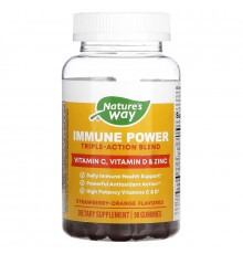 Nature's Way, Immune Power, Triple-Action Blend, Strawberry-Orange, 90 Gummies