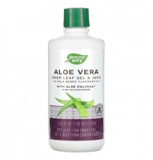 Nature's Way, Aloe Vera, Inner Leaf Gel & Juice with Aloe Polymax, Wild Berry, 33.8 fl oz (1 Liter)