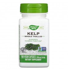 Nature's Way, Kelp, Whole Thallus, 600 mg, 100 Vegan Capsules